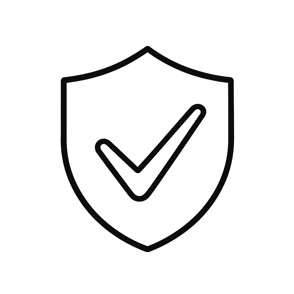 a shield with a checkmark in it